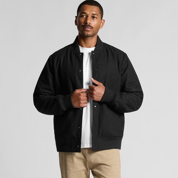 Mens Felt Bomber Jacket Thumbnail